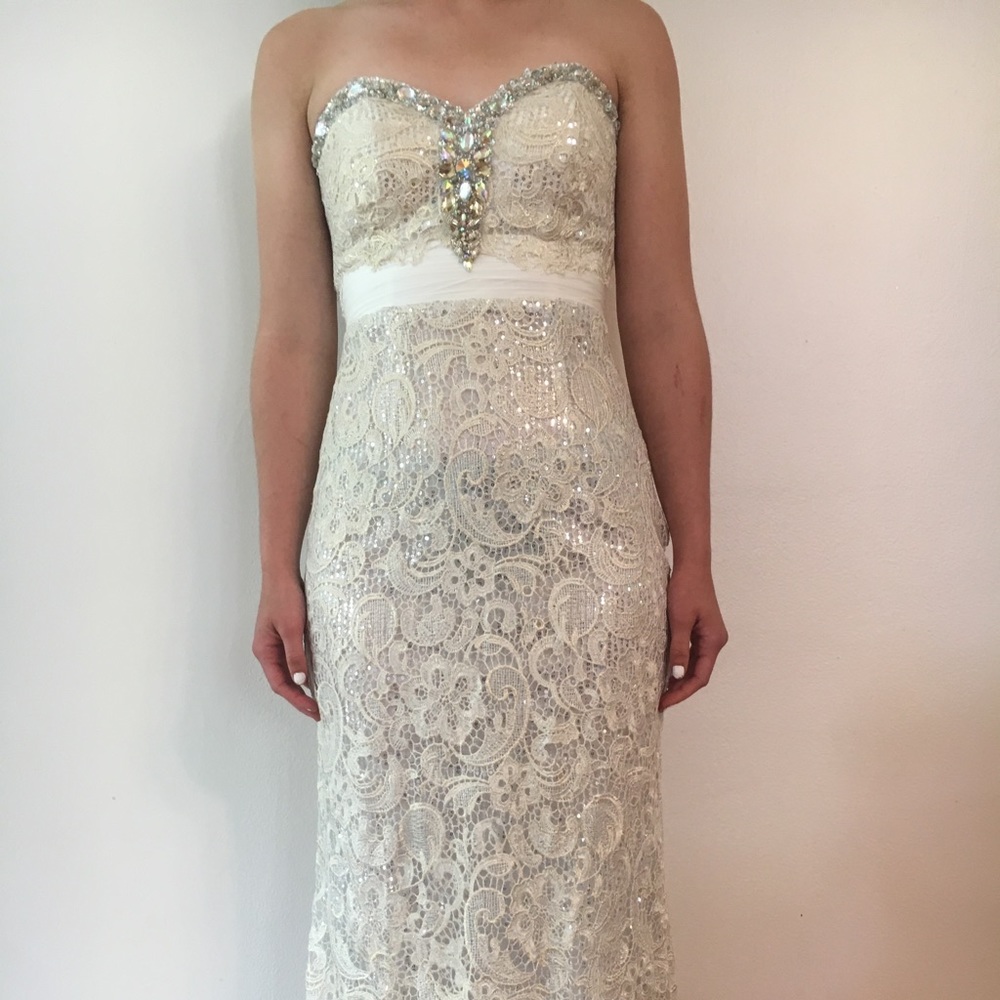 Royal Queen Collection USA White Lace Prom Dress
